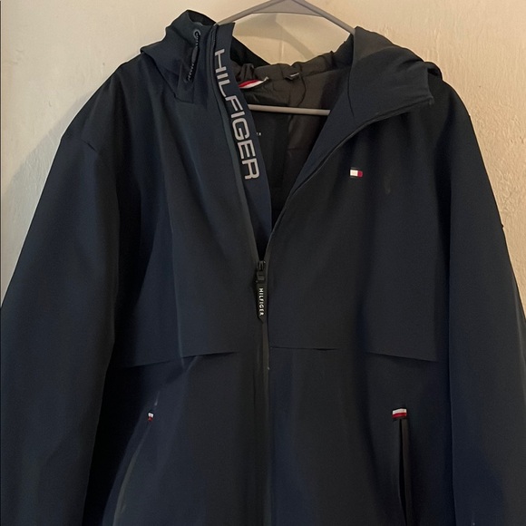 Tommy Hilfiger Men's Performance Hooded Jacket Blue navy Size XL - Picture 1 of 6